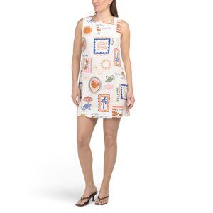 PAPERHEART Multi Linen Blend Lightweight Mini Dress